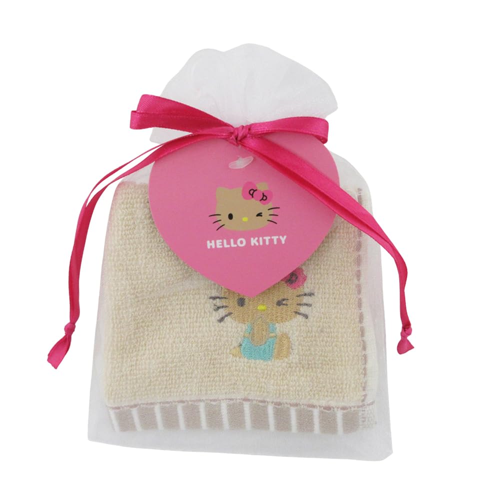 Glico x Hello Kitty ミニタオル ハンカチ 日焼け キティ ハローキティ