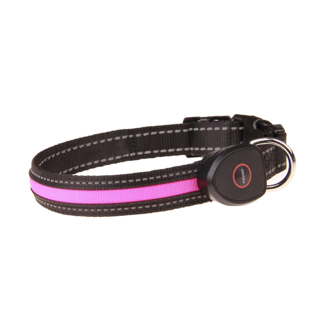 POPETPOP Collier Lumineux LED Rechargeable pour Chien 3 Pièces Clignotant Nocturne Circulaire Taille L