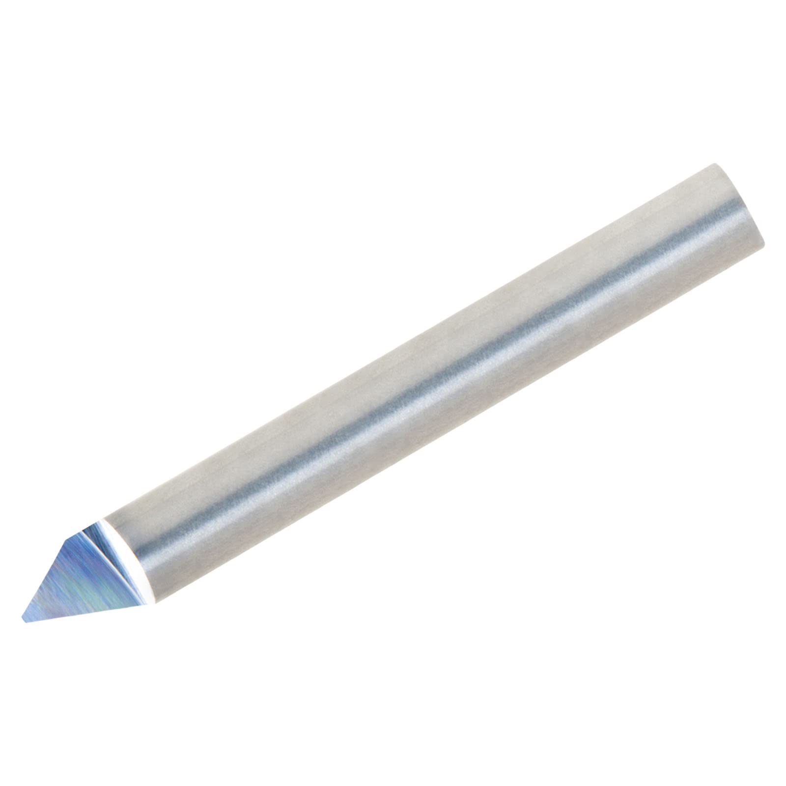 LMT Onsrud 37-15 Solid Carbide Engraving Tool, Uncoated (Bright) Finish, 1 Flute, 0.090" Tip Diameter, 60 Degree, 1/4" Shank Diameter, 2" Overall Length (Pack of 1)