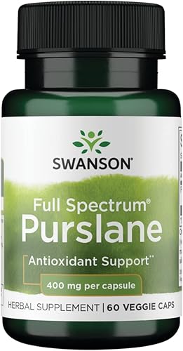 Swanson Purslane - Gorro para velo (capacidad de 400 mg, 60 unidades), 0087614116129, 1 Swanson Purslane - Gorro para velo (capacidad de 400 mg, 60 unidades), 0087614116129, 1