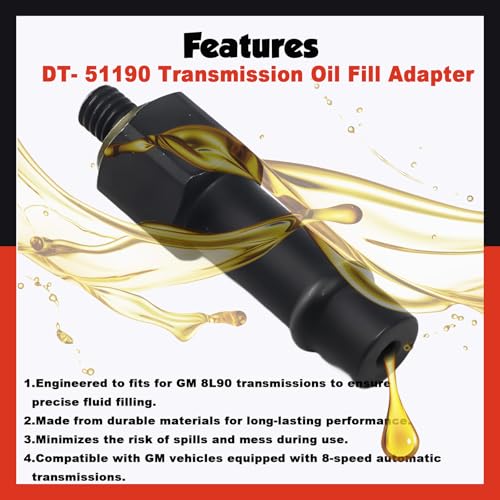 Image of DT-51190 Transmission Oil Fill Adapter Compatible with GM 8L90 Engine