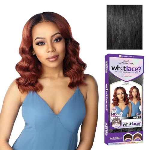 Sensationnel What Lace 13X6 Wigs - Audry Lacefrontal Hand Tied Glueless Synthetic With Natural Density Preplucked Hairline (1 JETBLACK)