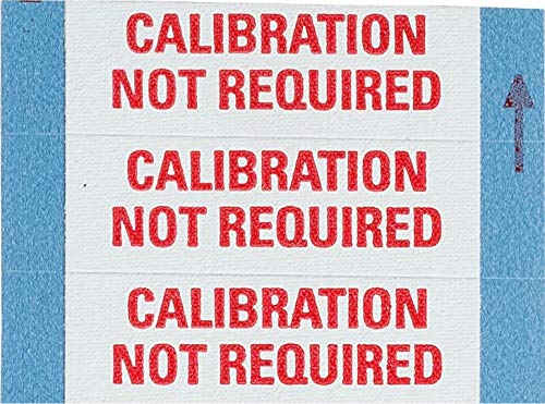 Brady Calibration Labels 0.5 in H x 1.5 in W Cloth Red on White 25 Cards/Pk