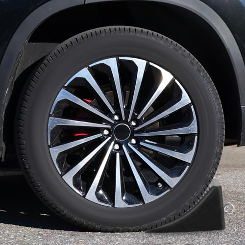 Image of ULTECHNOVO 2 Pack Rubber Wheel Chocks for Travel Trailers & Rv Trucks Heavy Duty Non-Slip Tire Blocks and Parking Stoppers Durable Vehicle Wheel Blocks for Cars Boats Atvs 7.48X3.66X3.46In