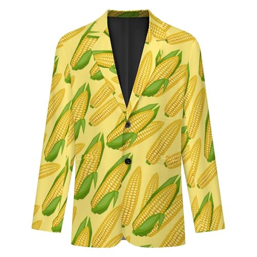 Corn Cobs Men's Two Button Suit Jacket Sports Coat Novelty Casual Outwear Tops Funny4