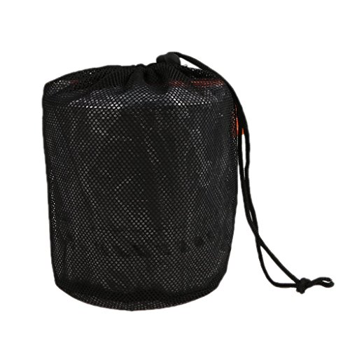 Tentock 1-2 Person Heat Collecting Exchanger Pot 1.5L Camping Backpacking Hard Aluminum Pot with Folding Handle Rapid Boil Billy Can with Compact Storage Mesh Pouch