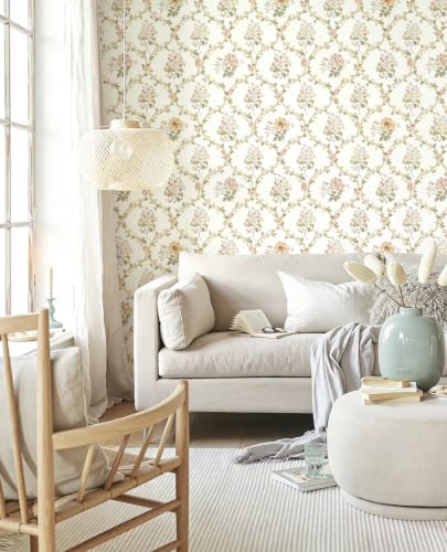 Willowix Floral Peel and Stick Wallpaper Boho Cantact Paper 16.9in×118in — view 6