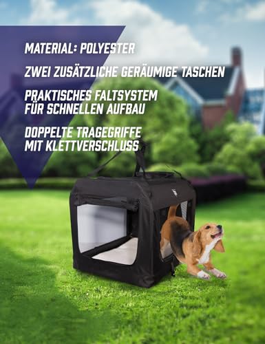 Sac de transport Palace pour chiens gris 70x52cm avec double poignées