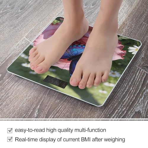 Báscula digital de baño con vidrio templado y pantalla LED miniatura 5
