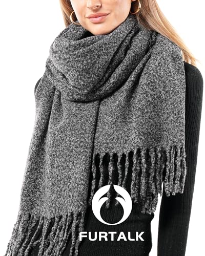 FURTALK Scarf for Women Men Soft Warm Cashmere Feel Blanket Scarf Pashmina Shawl Winter Thick Womens Scarves2
