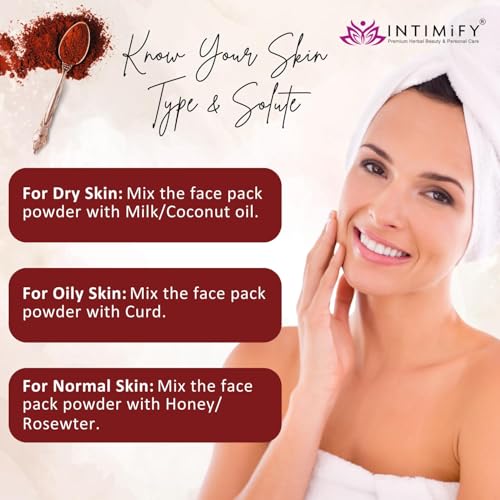 Image of INTIMIFY Sandalwood Powder For Face Pack, Chandan Powder 200g (Pack of 2)