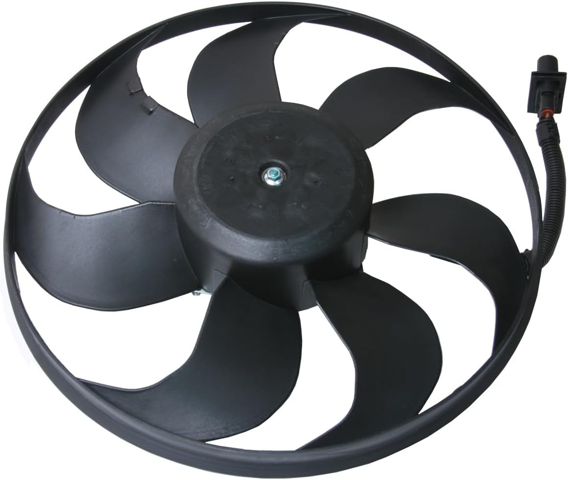Mechanics Choice Left Auxiliary Engine Cooling Fan Assembly for 2002-2006 Audi, Volkswagen Beetle, Golf, Jetta, R32, TT, TT Quattro (L4 1.8L)