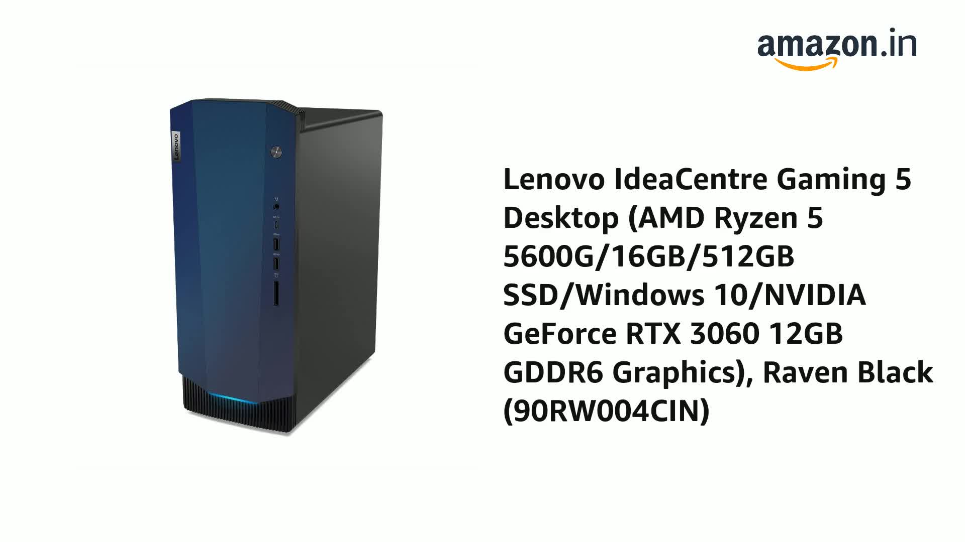Lenovo IdeaCentre Gaming 5 Desktop (AMD Ryzen 5 5600G/16GB/512GB