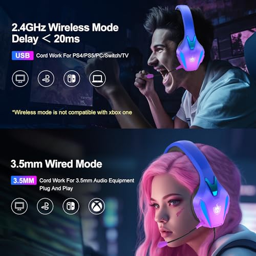 Phoinikas Q5 Wireless Gaming Headset For Ps4 Ps5 Pc Switch thumb #2