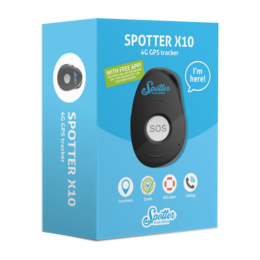Localizador GPS Spotter X10 4G con función SOS, Seguimiento preciso y Llamadas entrantes - Ideal para niños, Ancianos y Objetos de Valor - Periodo de Uso de Pago