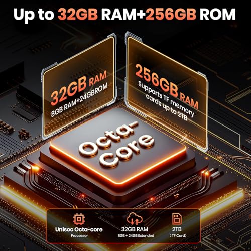 Image of FOSSIBOT S7 Android 16 Cell Phone,32GB+258GB+2TB Unlocked Phone, 6.9 inch Display 120Hz Dual-Screen Smartphones, 5000mAh Battery 4G Dual Sim Mobile Phones, Gemini Al /GPS /Face ID /Ultra-Thin (Golds)