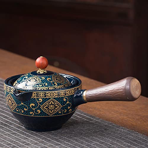 Rosixehird Teiera in Ceramica con Manico Laterale