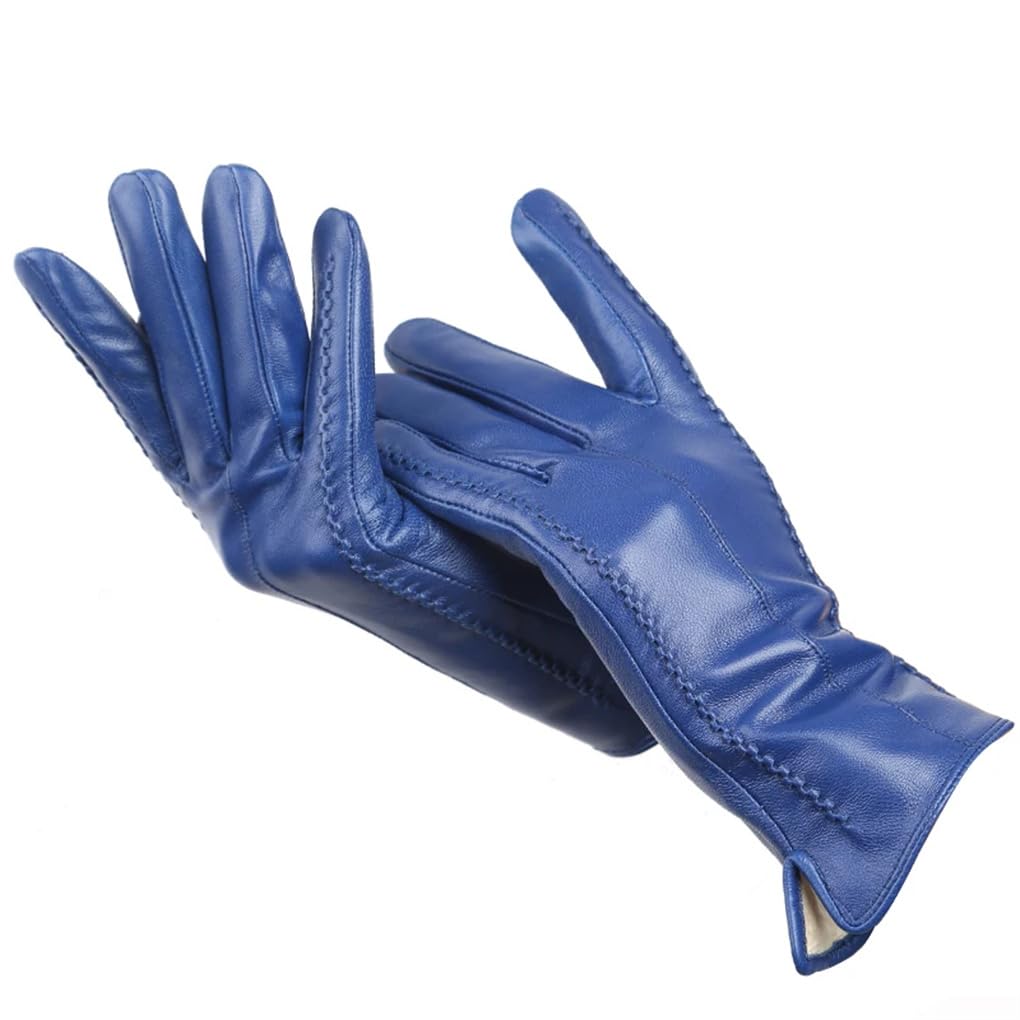 Dninmim Guanti caldi invernali da donna,Guanti in pelle di colori multipli