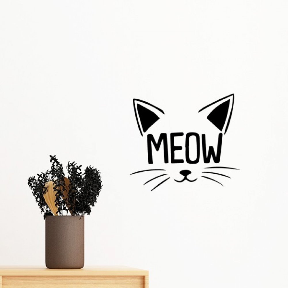 Sticker mural DIY chat sticker amovible pour masquer les imperfections
