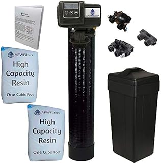 Whole House Water Softener System - Fleck 5600sxt Digital Meter with 64,000 Grain - includes bypass valve & brine tank with safety float