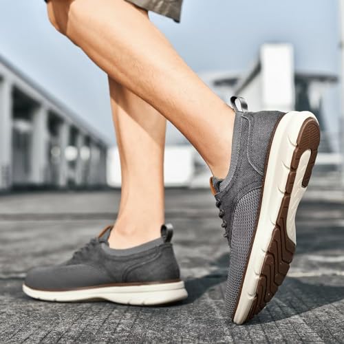 Men's Casual Dress Oxfords Business Walking Shoes Comfortable Mesh Work Sneakers4