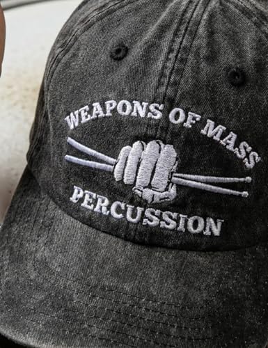 Image of InnoBeta Drummer Gifts for Men, Gifts for Drummers, Baseball Cap | Drummer gifts for men: washed cotton embroidered hat with adjustable buckle, breathable eyelets, and vintage comfort