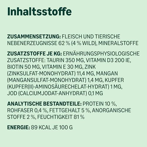 by Amazon Nassfutter für Katzen, Pastete mit Wild, 100g, 16er-Pack
