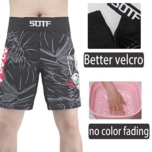 SOTF Men Breathable Running Shorts MMA Boxing Fitness Sports Shorts4