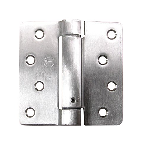 Hinge Outlet Spring Self-Closing Hinges, 4 Inch With 1/4 Inch Stainless Steel Highly Rust Resistant, 2 Pack, Adjustable Door Closing #TOP5
