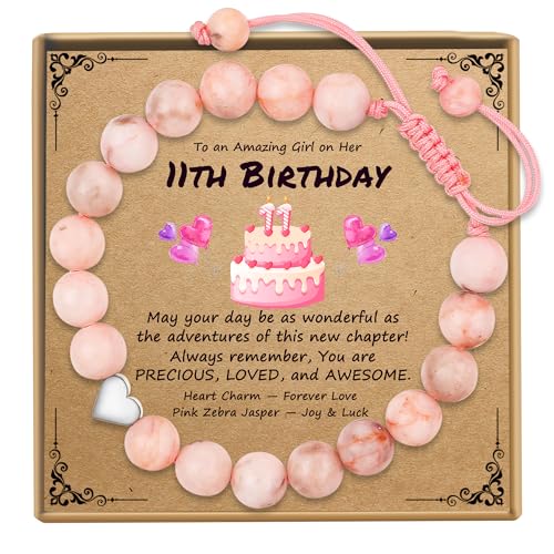 Sereney 11 Year Old Girl Birthday Gifts, Adjustable Beaded Bracelets as 11th Birthday Gifts for...