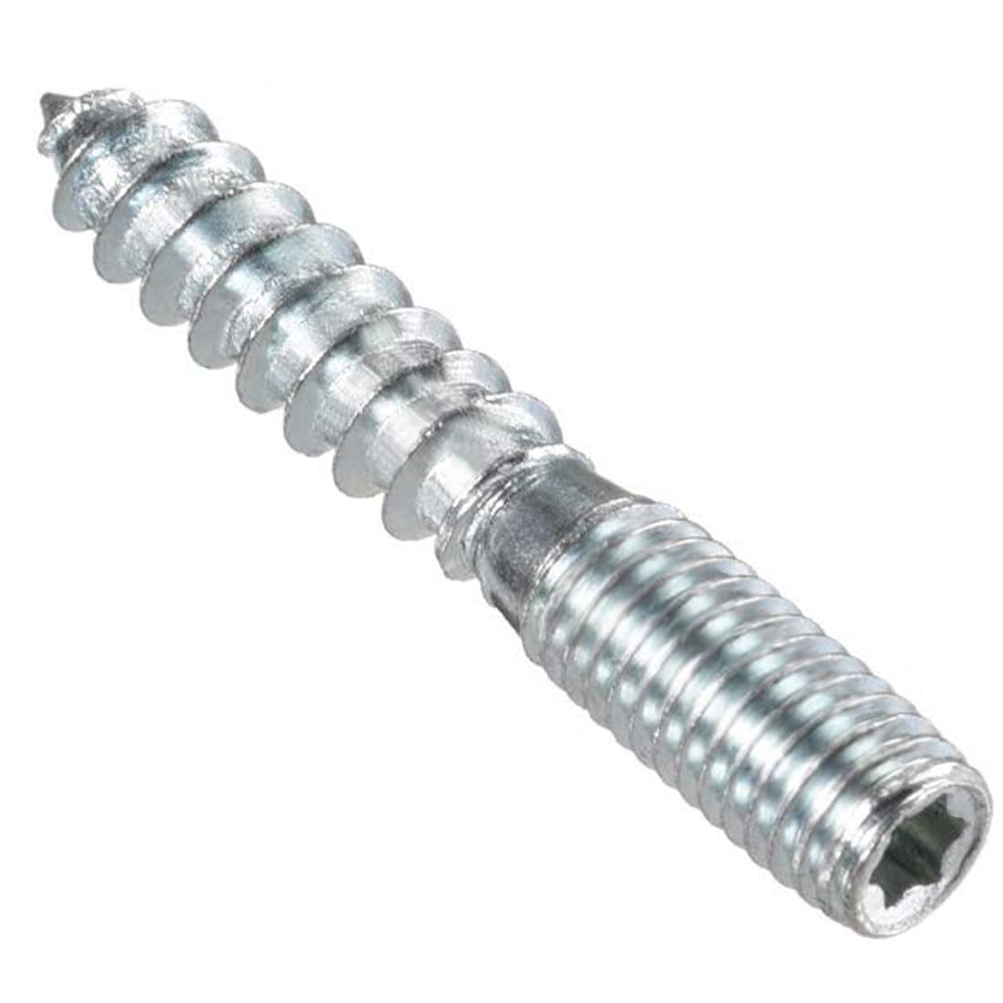 TOP-VIGOR 8Pcs Hanger Bolts, M8x50mm Double Headed Bolts Self Tapping Screw, Double Ended Dowel Screws, Screw Dowels Hanger - Image 3