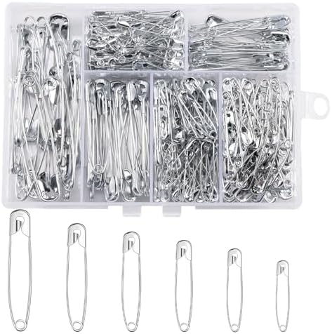 Lot de 300 épingles à nourrice - 6 Tailles de 18 à 53 mm - Résist...