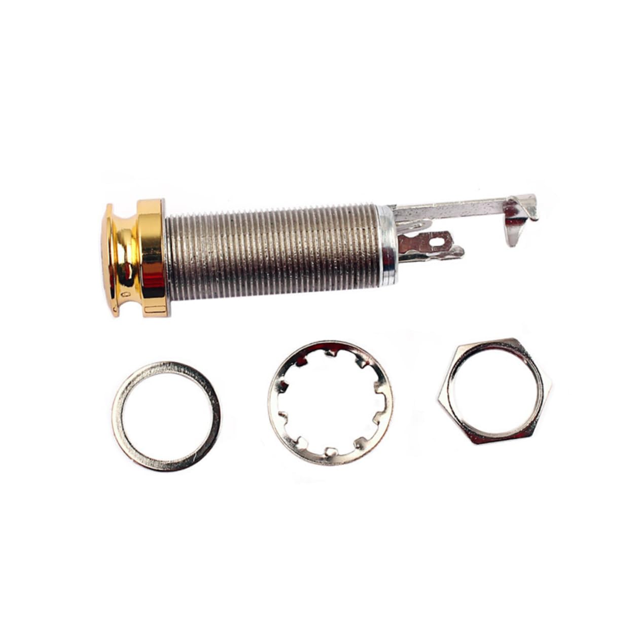 BESTonZON Brass Gt224 End Pin Jack Two-channel Guitar Bass Jack Socket Melodious Upgrade