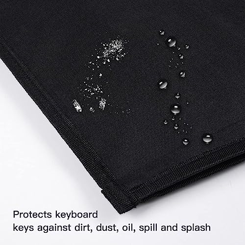 Image of EDRAK Keyboard Dust Productive Bag Case Sleeve Pouch for Universal Keyboard, Logitech /Razer /Das /Havit /Apple Magic Keyboard Protector, Wireless /Wire Computer /Gaming PC Keyboard Dust Cover (Black)