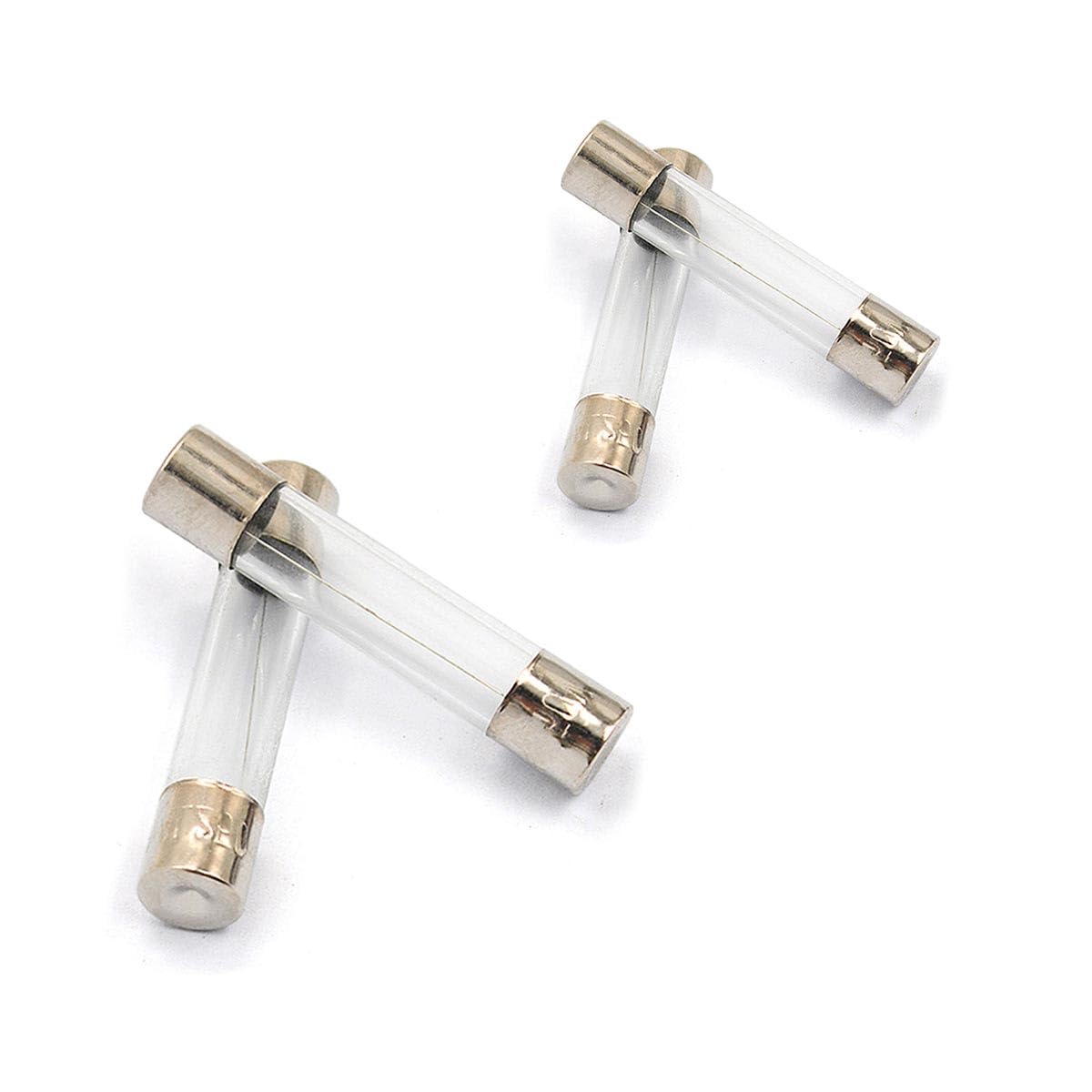 Kit de 10 fusibles de cristal de 5 A, 10 A, 15 A, 25 A, 30 A, fusibles de acción rápida para coche, moto, caravana, camión, barco, diámetro 6 mm (2 paquetes de 20 unidades)