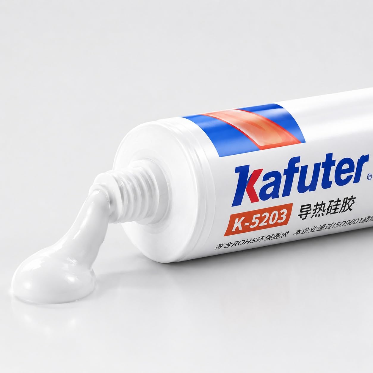 VIDOO Kafuter K-5203 300 ml Przemysłowy Silikonowy Uszczelniacz, Przemysłowy Silikonowy Uszczelniacz, Biały Wkład Termoprzewodzący RTV do Masowej Produkcji