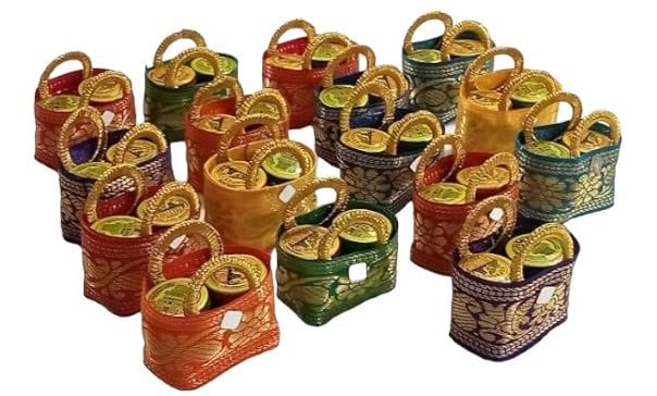See full amazon price history chart for Polyester Handmade Bag Shape With Pasupu Kumkum Ethnic Latest Tamboolam Return Gifts 3 * 2 Inches (Mix Color) (20 Pcs (Mix Color)), Multicolor Polyester Handmade Bag Shape With Pasupu Kumkum Ethnic Latest Tamboolam Return Gifts 3 * 2 Inches (Mix Color) (20 Pcs (Mix Color)), Multicolor (B0CSZ3YLX3) Amazon Price History, Amazon Price Tracker