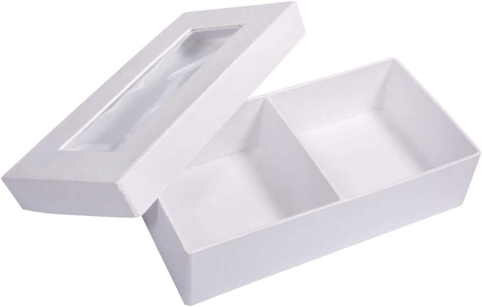 Rayher Paper-mâché gift box, FSC Rec. 100%, white