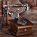 Good thing Téléphone Téléphone Antique Européen Retro Téléphone Bois Massif Téléphone Maison Antique Téléphone Fixe Américain