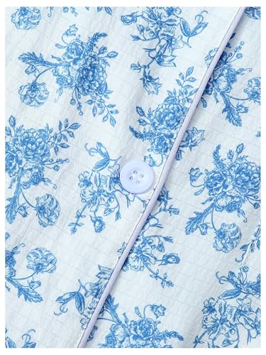 SHENHE Women's Button Down Pajama Set 2 Piece Short Sleeve Sleepwear Soft Shorts Lounge Pjs Set4