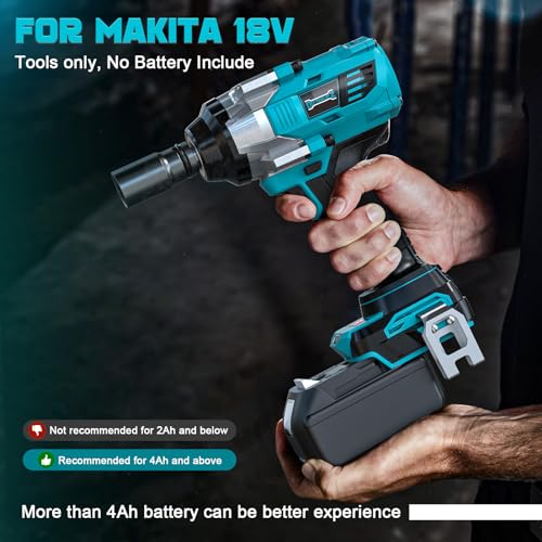 Image of DIYtoolifz Cordless Impact Wrench 1 /2 inch for Makita 18v Battery, 900FT-LBS (1200N.m) Brushless Electric Impact Gun, High Torque Power Impact Driver with 6Pcs Sockets & Storage Case (Tool Only)