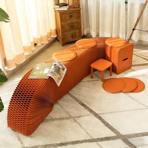 �L�k�\�E�܂肽���ݎ��y�[�p�[�x���` �A�R�[�f�B�I���֎q �y�ʂŎ����^�ѕ֗� �ω׏d1000kg �M�������[/�x�e��/�W���z�[���p �N���t�g�y�[�p�[���\�t�@ (�I�����W,����550cm ����28cm ����40cm)