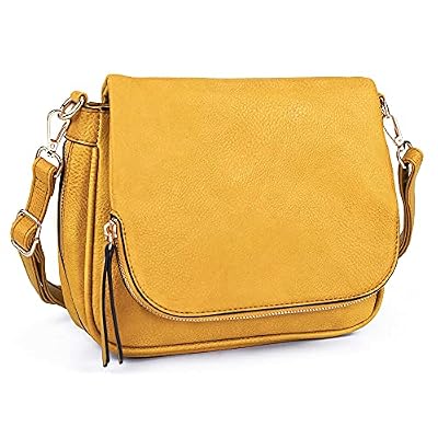 GLITZALL Borsa a Tracolla Da Donna Piccola,in Pelle PU Giallo