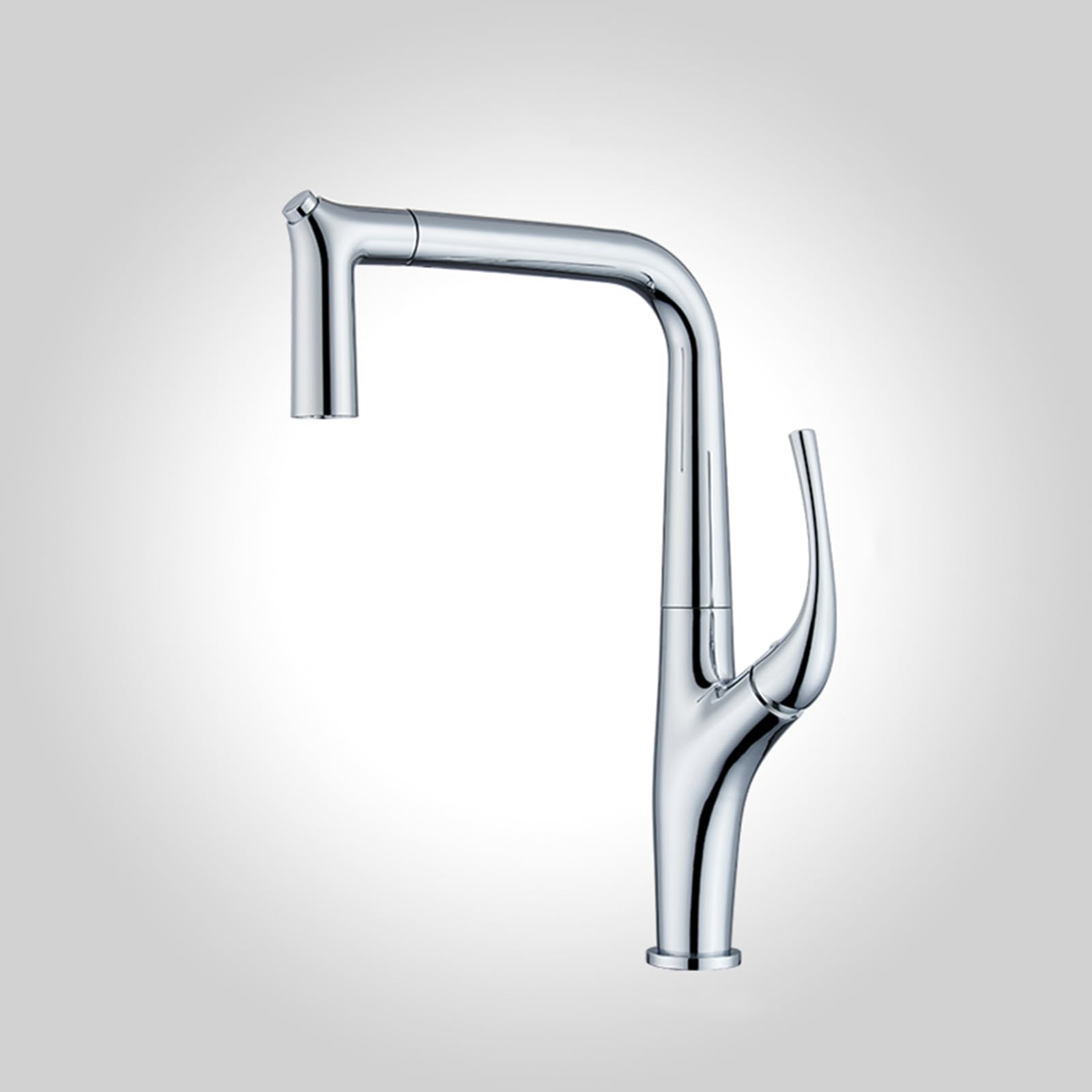 ZYCHSJXA Kitchen Bath Taps with Pull Out Spray Brass Chrome Sink Faucet, Water Tap 360 Swivel Sprayer
