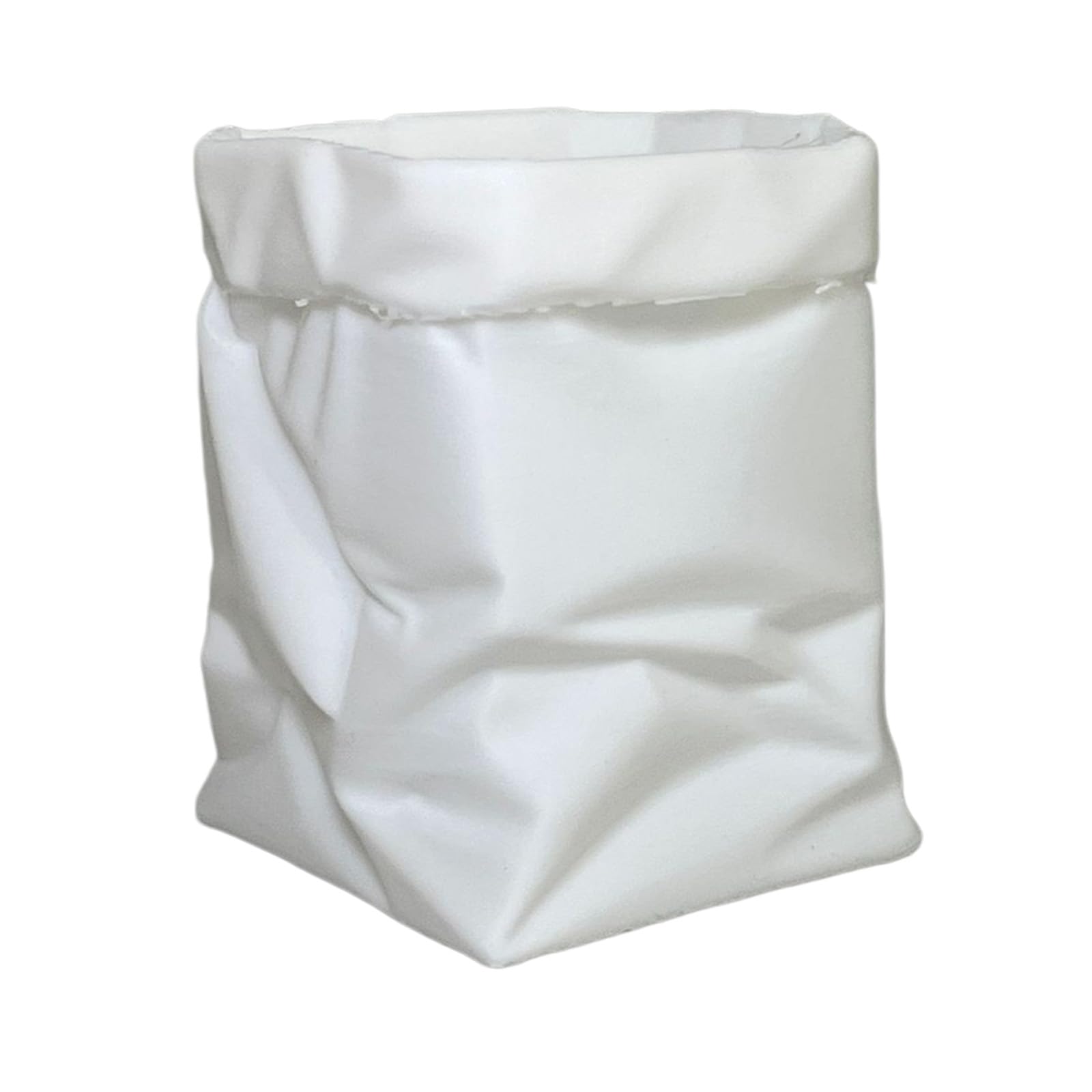 DSLKGWE Crumbled Paper Bag Shaped Pen Cup Multifunctional Desk Organiser Container for Home Offices School Supplies Desk Planner