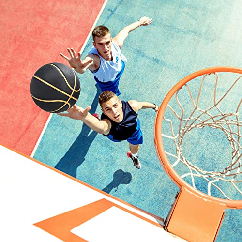 PECOGO Basketball Size 7 Official Rubber Streetball 29.5" Outdoor Indoor Mens Basketball Ball for Youth Teen Adults Boys and Girls Gift Ideas(Without pump) - Image 3