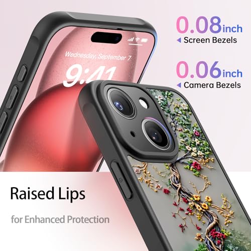 FUNMIKO for iPhone 14 Plus Case,Cute Floral,Wireless Charging Compatible - image 5