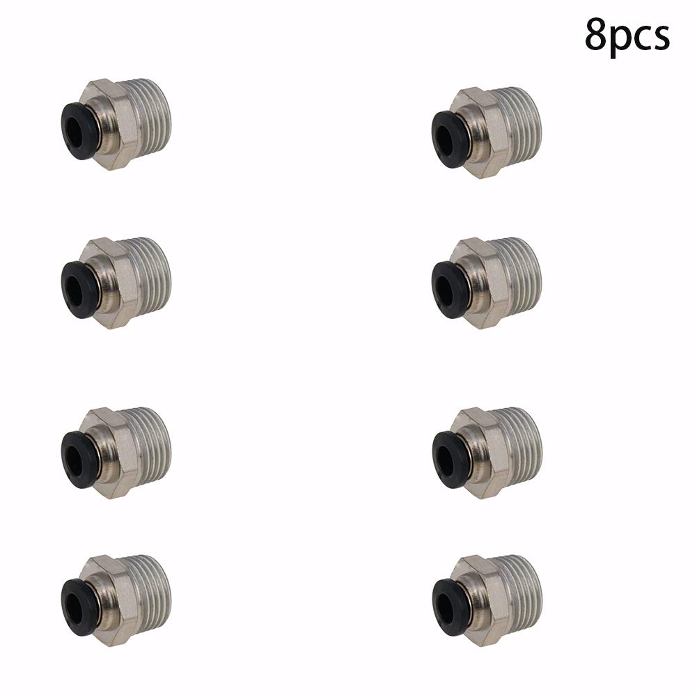 Connettori Pneumatici Push-to-Connect G3/8 Maschio - 4 Pezzi, Per Tubi OD 6mm, Ottone - Foto 5