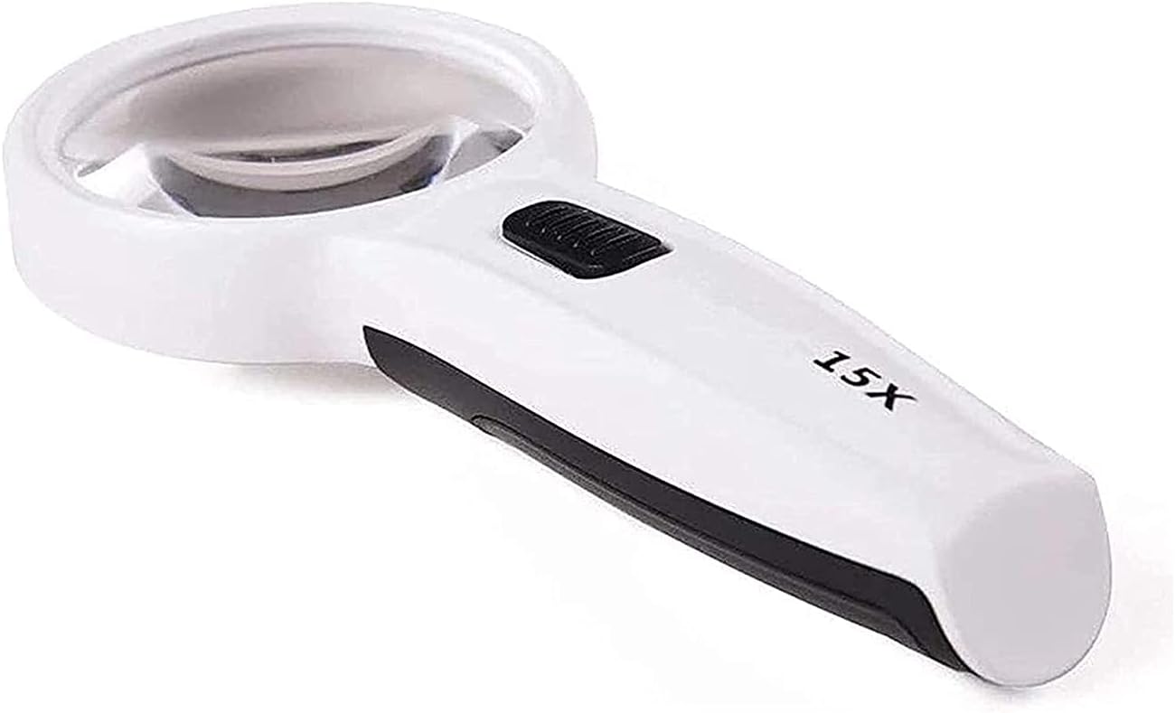 Magnifying Glasses Magnifying glass Magnifying Glass High Definition Inspection Maintenance Maps Crafts Identification 15X HD Handheld Magnifying Glass Magnifier Safehappy