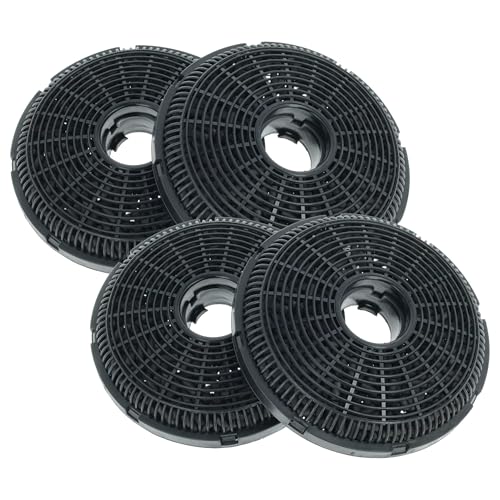 vhbw 4x Filtres à charbon actif compatible avec Beko HCA 62641, 63640BH, 62641BH, 62641WH, 63640, 92641bh, 93640, 63641BH, 92641WH hotte aspirante